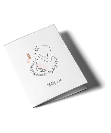 OLGS 3-Part Mother Passport Cover | Modern Lineart Pregnancy Gift | Ideal for Expectant Mothers with Ultrasound Images | Protect Your Germany Mother Pass | Non-Personalized Faith Design - Buy Online on SooperMarket.com