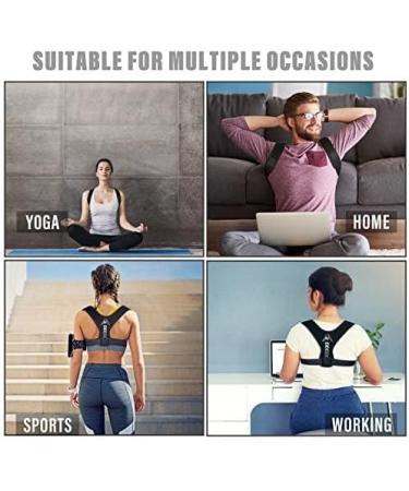 MYSEXY Posture Corrector Upper Back Brace Neck Shoulder Back Support Brace Pain Relief Belt For Women Men Braces Spine Straightener Breathable & Adjustable - Buy Online on SooperMarket.com