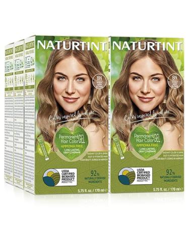 Naturtint Permanent Hair Color 8N Wheat Germ Blonde (Pack of 6) Ammonia Free Vegan Cruelty Free up to 100% Gray Coverage Long Lasting Results 1 Count (Pack of 6) Wheat Germ Blonde (6 Pack)