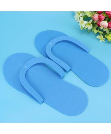 Hysagtek 12 Pairs Disposable Foam Flip Flops - Random Color | Lightweight Slippers for Shower, Pedicure, Beach - Buy Online on SooperMarket.com