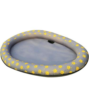 Pet Float Raft Puppies Swimming Floating Raft Pet Dog Cat Pool Float Inflatable Bed Beach Toy for Dogs Ring Raft Float for Pet Gray - Buy Online on SooperMarket.com