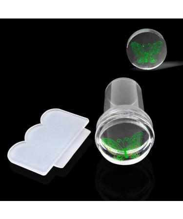 Clear Silicone Jelly Stamper & Scraper Kit - Nail Art Tools for Manicure | International Shipping Available - Buy Online on SooperMarket.com