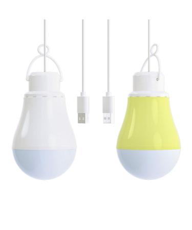 FF FLASHFISH USB Light Bulb(2 Pack) for Camping Outdoor Home and Power Out