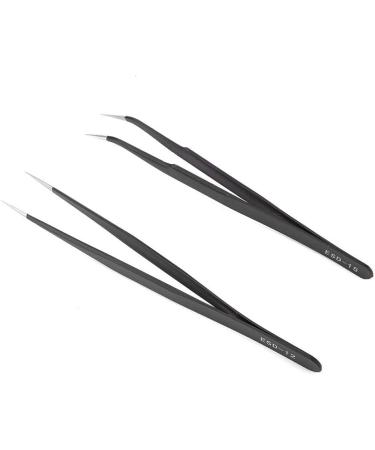 Stainless Steel Eyelashes Grafting Tweezers Makeup Tweezers Tool for Eyelashes Extension Nail Art Decoration for Professional Salon or Home Use(3#) - Buy Online on SooperMarket.com