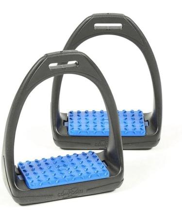Shires Compositi REFLEX Stirrups (691) Shock Absorbent Colours - Adult (4.75") Black-Black Adult (4.75") - Buy Online on SooperMarket.com