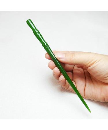 KALLORY Jade Hair Sticks - Vintage Chinese Hair Chopstick for Bun Hairstyles | Decorative Hairpin Holder for Women and Girls - Buy Online on SooperMarket.com