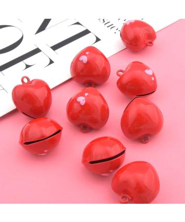 Kisangel 6Pcs Red Cat Collar Bell Heart Shaped Jewelry Charms - Pet Training Pendant for Cat & Dog Necklace - DIY Keyring Pendant - Buy Online on SooperMarket.com