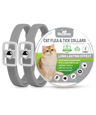 Cat Repellent Treatment Adjustable Cat Repellent Collars Natural Protection Repellent Collar for Cats Water Resistant Repellent Collar for Cats Small-Medium-Large Grey 2pack