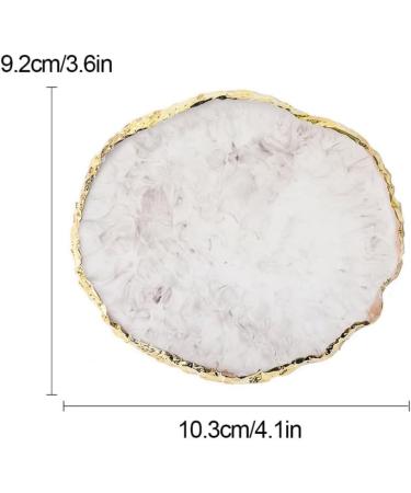 Gray Round Resin Nail Art Palette for Gel Polish & Pigment Mixing - Perfect for Nail Art Enthusiasts | International Shipping Available - Buy Online on SooperMarket.com