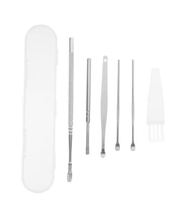 Lurrose 4 Sets Ear Pick Tool Ear Wax Tool Ear Pick Ear Wax Curette Tools Cleaning Scraper Ear Cleaners Earwax Removal Kit Ear Wax Removal Kit Ear Spoon Child Stainless Steel Set