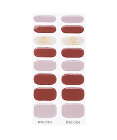 Semi Cured Gel Nail Polish Stickers Fashion Classical Nails Strips Waterproof Adhesive Full Wraps Gel Nail Art Stickers Semi Cured Gel Nail Strips Starter Kits BSG0332