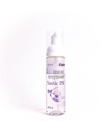 Saslic DS Foaming Face Wash - Best Cleanser for Oily Acne & Pimple Prone Skin (pH 5.5) | International Shipping Available - Buy Online on SooperMarket.com