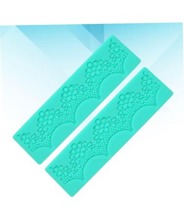 HOMSFOU 4 Pcs Cakesicles Mold De para Gelatinas Silicone Molds Cake Mold Cake Toppers Cake Decorations Fondant Molds DIY Mould Silicone Baking Mold 3D Fringe Lace 17.5X4.8CMx2pcs Greenx2pcs - Buy Online on SooperMarket.com