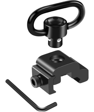 LONSEL 360 Rotation Picatinny Sling Swivel Mount + 2 Point Traditional Sling Rail Mount - Black - Buy Online on SooperMarket.com