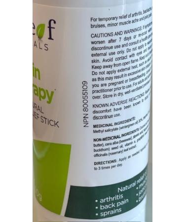 PAIN THERAPY STICK strongest relief for back & joint pain arthritis sore muscles - long lasting natural ingredients 60g - Buy Online on SooperMarket.com
