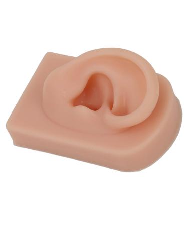 Silicone Ear Model for Piercing Training | Soft Flexible & Reusable Human Ear Display (Dark Skin Color) - International Shipping Available - Buy Online on SooperMarket.com