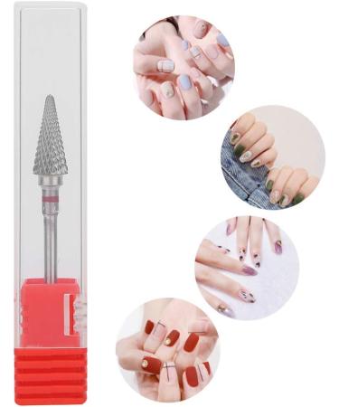 Electric Tungsten Steel Drill Bits for Nails - Red Manicure Pedicure Grinding Head - Buy Online on SooperMarket.com