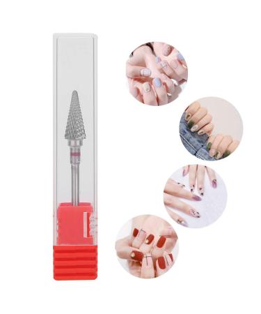 Nail Drill Bit Carbide Nail Drill Bits Efile File Tungsten Steel Nail Art Manicure Drill Bits Nail Drill Bits Electric Pedicure Manicure Grinding Headblue (red label)