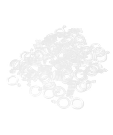 Baoblaze 100pcs Rubber Bait Bands Transparent Stretch Pellet Bands Fishing Accessories Clear M
