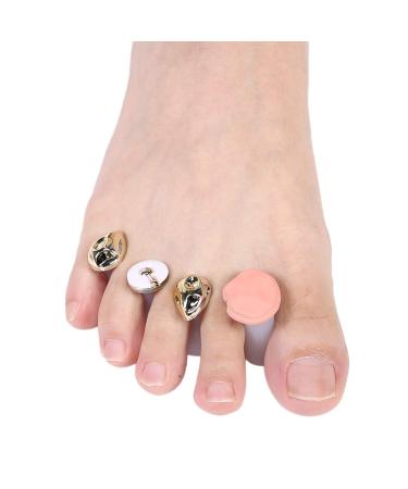 Toe Separators 8 Pcs Reusable Silicone Toe Spacers Nail Art Toe Separation Tool Pedicure Care(MY-01)