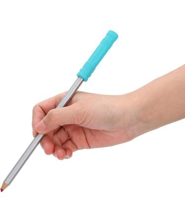 Silicone Chew Pencil Toppers | Safe Baby Teething Toys | Sky Blue Sabre Pen Holder Teether for Infants - Buy Online on SooperMarket.com