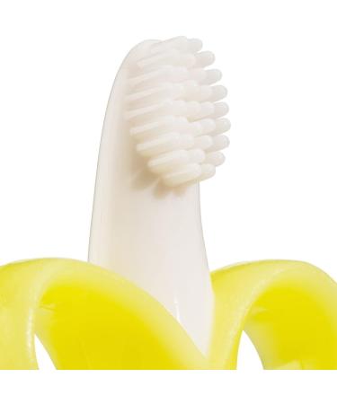 Baby Banana Yellow Banana Infant Toothbrush - Easy to Hold Train Infants Babies and Toddlers for Oral Hygiene - Teether Effect for Sore Gums - Buy Online on SooperMarket.com