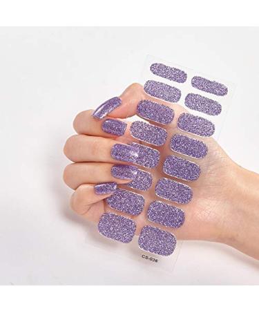 8 Sheets 128 Pieces Full Cover Nail Art Stickers - Self-Adhesive Solid Color Strips for Women | Real Nail Polish Decal Strips - International Shipping Available - Buy Online on SooperMarket.com