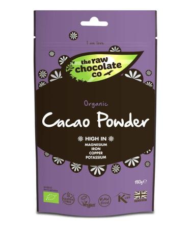 The Raw Chocolate Organic Raw Cacao Powder 180g 180 g (Pack of 1)
