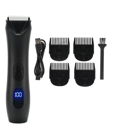 MAYiT Hair Clippers for Men Electric Body Trimmer and Shaver for Men Body Groomer Groin&Ball Pubic Hair Trimmer Replaceable Ceramic Blade IPX7 Waterproof Black Set