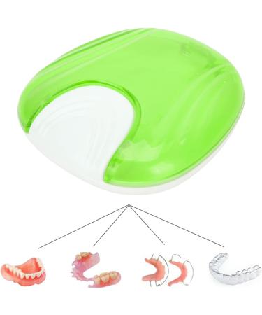 Durable Orthodontic Holder Case - Portable Denture Container with Pressure Lock Design (Light Green) | International Shipping Available - Buy Online on SooperMarket.com