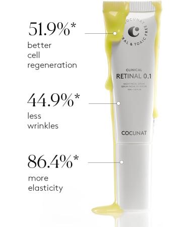 COCUNAT - CLINICAL RETINAL 0.1 - Vitamin A Retinal Serum - Reduces Wrinkles Spots and Flaccidity - Regenerates and Rejuvenates - For All Skin Types - With Niacinamide and Hyaluronic Acid - Buy Online on SooperMarket.com
