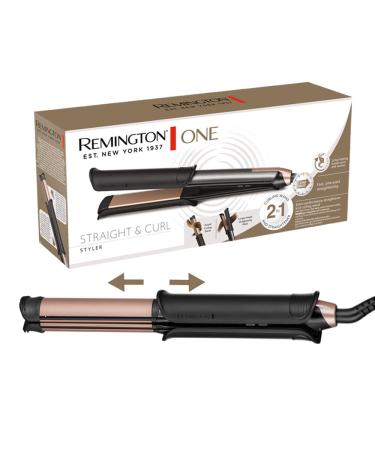 Remington one smooth iron & curling iron 2in1 multi-style smooth/ curly mode with a switchable heated outdoor area 150-230 C digital display hair straightener S6077 Multi-Styler: Hair smoothing & curling rod