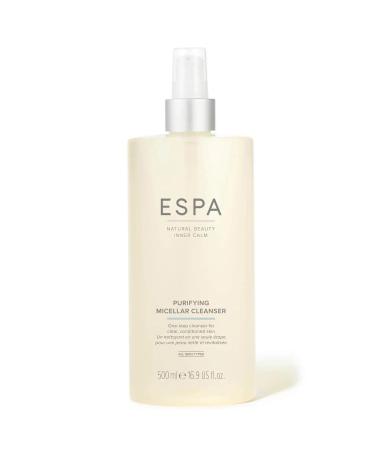 ESPA | Purifying Micellar Cleanser | Supersize | 500ml |Hyaluronic Acid | Gentle Non-Rinse Cleanser
