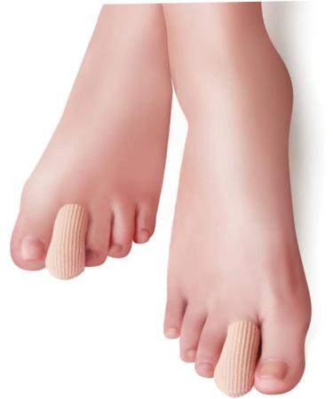 Lurrose 4pcs Silicone Gel Thumb Toe Protectors - Foot Cap Gel Pad Sleeves for Toe and Thumb - Nylon Sleeve Buffer Tube - Finger Cot Toe Cover - Thumb Picture 1 - Buy Online on SooperMarket.com