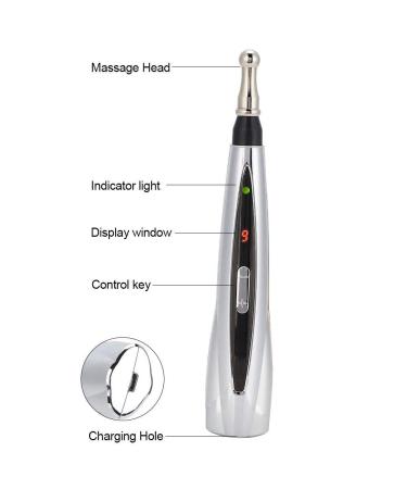 Qkiss USB Electric Acupuncture Pen - Pain Relief & Stress Reduction Massage Device | International Shipping - Buy Online on SooperMarket.com