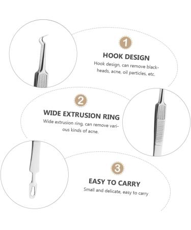 MAGICLULU 3pcs Clip Blackheads Kit Blackhead Extraction Tool Extractor Precision Pimple Stainless Steel - Buy Online on SooperMarket.com
