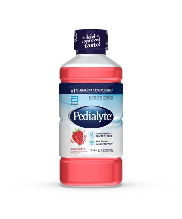 Pedialyte Electrolyte Solution, Strawberry, Hydration Drink, 1 Liter