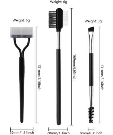 Eyelash Separator Tool 2in1 Eyelash Comb Kit Eyelash Brush Eyebrow Brush Lash Comb for Eye Makeup Accessory 3PCS Eyelash Comb Kit - Buy Online on SooperMarket.com