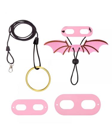 Bearded Dragon Lizard Leash Harness Adjustable Small Reptile Animals Harness w/ 3 Size Wing for Outdoor Safety Walking Pink