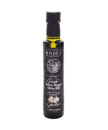 Enios Garlic Infused Greek Extra Virgin Olive Oil 250ml - Great Taste Awards 1-Star 2022! Garlic 250ml