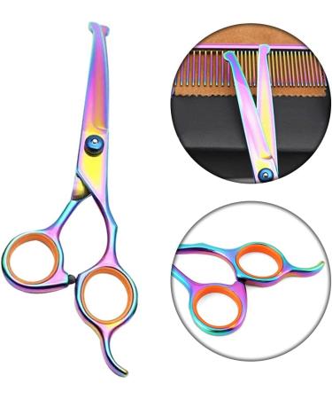 Dog Grooming Scissors Stainless Steel Pet Curved Shears Cutting Trimming Scissors with Round Tip for Grooming Dogs Cats - Buy Online on SooperMarket.com
