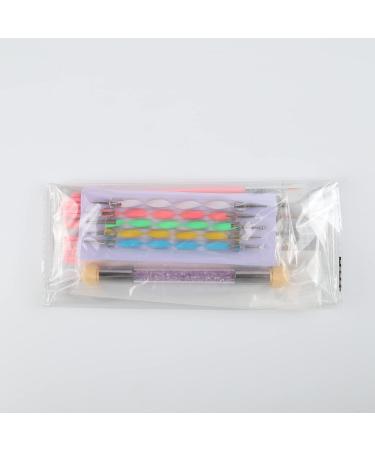 Fandamei 22-Part Nail Art Brush Set - 15 Nail Brushes 5 Dotting Pens Sponge Brushes & Tweezers for Perfect Nail Design | International Shipping - Buy Online on SooperMarket.com