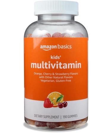 Amazon Brand - Solimo Kids' Multivitamin, 190 Gummies