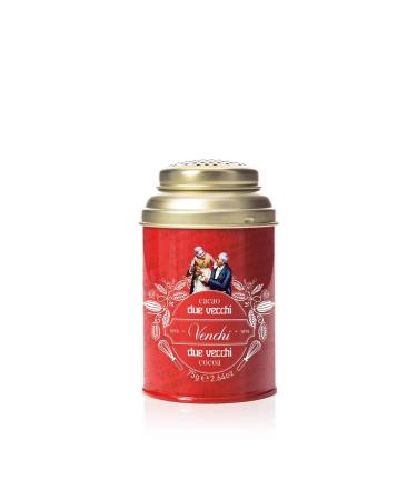 Venchi Cacao Due Vecchi Cocoa Powder Cocoa Sprinkler in Vintage Tin for Desserts Hot Chocolates Gluten Free 75g