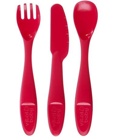 Vital Baby Nourish Perfectly Simple Cutlery 15pk - Baby Weaning and Feeding Set - Bright Colors - BPA Free - Durable - 12m - Buy Online on SooperMarket.com