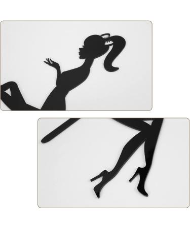 Uinfhyknd Pack of 6 High Heel Girls Birthday Cake Decoration Cake Toppers (Black) - Buy Online on SooperMarket.com