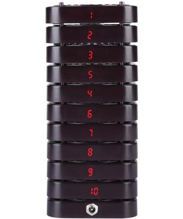 ASHATA Restaurant Paging System - Wireless Call Coaster Pagers - Guest Waiting Pager - 10 Coaster Pager Call Button Keypad - Built-in Antenna - Black - Buy Online on SooperMarket.com