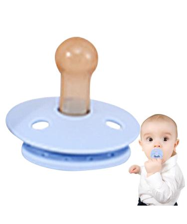Virtcooy 5-Piece Silicone Pacifiers Set for Infants - Natural Rubber Newborn Pacifiers with Large Air Holes - Ideal for Teething - Blue - Buy Online on SooperMarket.com