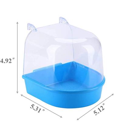 PINVNBY Parrot Bird Bath Box with Perches Stand - Ideal for Small Birds - 5 PCS Random Color - Buy Online on SooperMarket.com