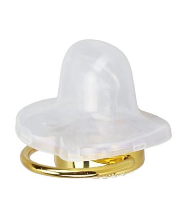 Baby Pacifier Golden Transparent Silicone Baby Pacifier for Baptism (Letter C)